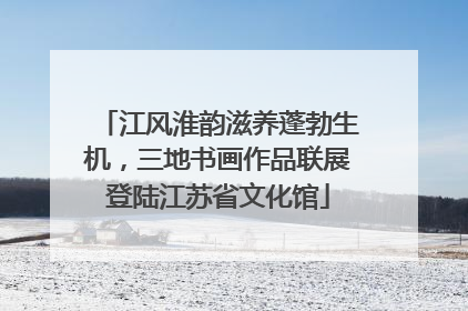 江风淮韵滋养蓬勃生机，三地书画作品联展登陆江苏省文化馆