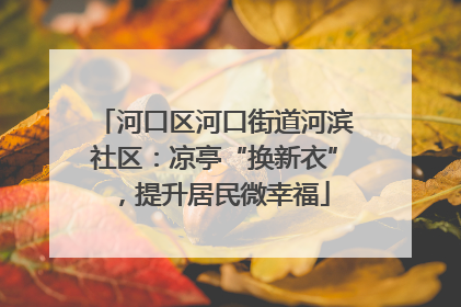 河口区河口街道河滨社区：凉亭“换新衣”，提升居民微幸福