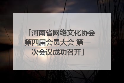 河南省网络文化协会第四届会员大会 第一次会议成功召开