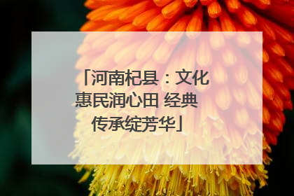 河南杞县：文化惠民润心田 经典传承绽芳华