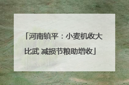 河南镇平：小麦机收大比武 减损节粮助增收