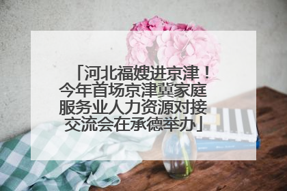 河北福嫂进京津！今年首场京津冀家庭服务业人力资源对接交流会在承德举办