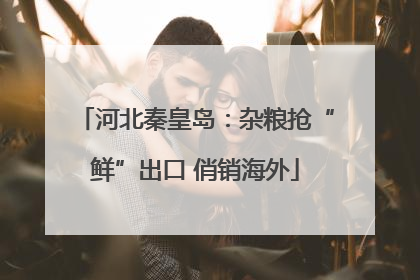 河北秦皇岛：杂粮抢“鲜”出口 俏销海外