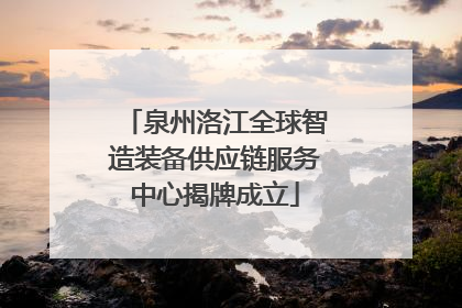 泉州洛江全球智造装备供应链服务中心揭牌成立