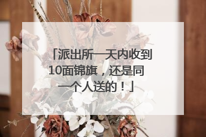 派出所一天内收到10面锦旗，还是同一个人送的！