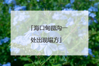 海口甸昆沟一处出现塌方