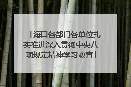 海口各部门各单位扎实推进深入贯彻中央八项规定精神学习教育