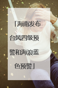 海南发布台风四级预警和海浪蓝色预警