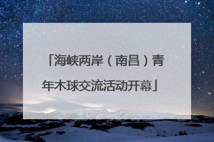 海峡两岸（南昌）青年木球交流活动开幕