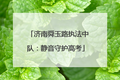 济南舜玉路执法中队：静音守护高考