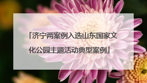 济宁两案例入选山东国家文化公园主题活动典型案例