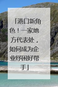 港口新角色！一家地方代表处，如何成为企业纾困好帮手