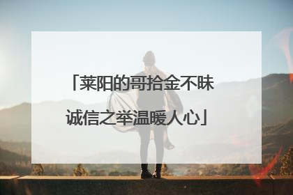 莱阳的哥拾金不昧 诚信之举温暖人心