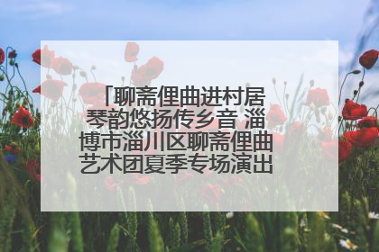 聊斋俚曲进村居 琴韵悠扬传乡音 淄博市淄川区聊斋俚曲艺术团夏季专场演出在杏园子村举行