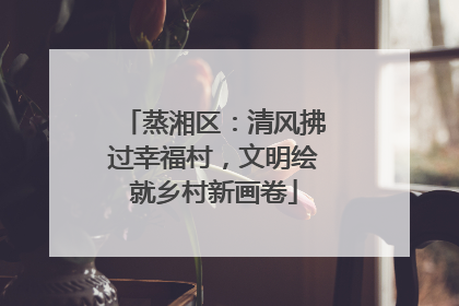 蒸湘区：清风拂过幸福村，文明绘就乡村新画卷