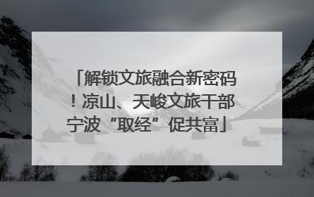 解锁文旅融合新密码！凉山、天峻文旅干部宁波“取经”促共富