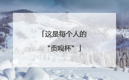 这是每个人的“贡嘎杯”