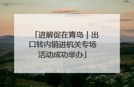 进解促在青岛｜出口转内销进机关专场活动成功举办