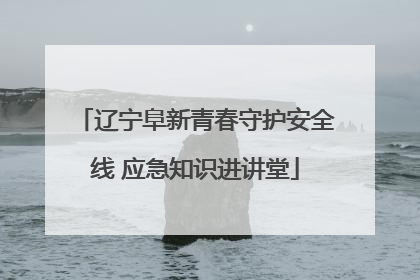 辽宁阜新青春守护安全线 应急知识进讲堂