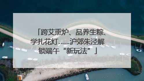跨艾熏炉、品养生粽、学扎花灯……沪郊朱泾解锁端午“新玩法”