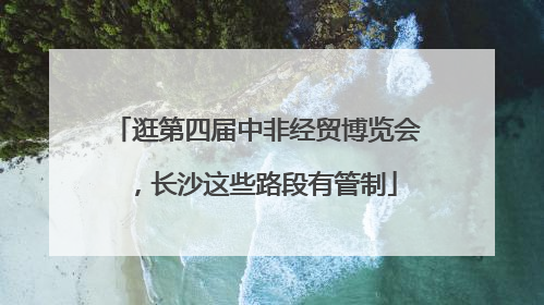 逛第四届中非经贸博览会，长沙这些路段有管制