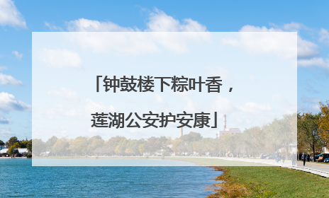 钟鼓楼下粽叶香，莲湖公安护安康