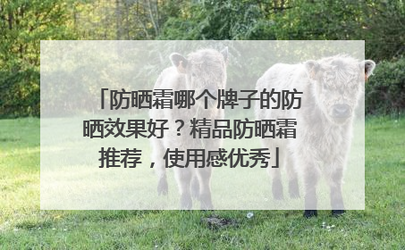 防晒霜哪个牌子的防晒效果好？精品防晒霜推荐，使用感优秀