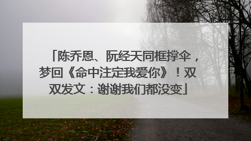 陈乔恩、阮经天同框撑伞，梦回《命中注定我爱你》！双双发文：谢谢我们都没变