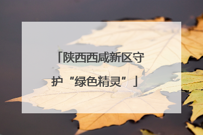 陕西西咸新区守护“绿色精灵”