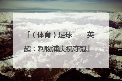 （体育）足球——英超：利物浦庆祝夺冠
