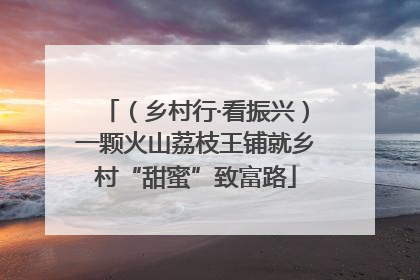 （乡村行·看振兴）一颗火山荔枝王铺就乡村“甜蜜”致富路