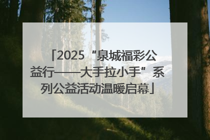 2025“泉城福彩公益行——大手拉小手”系列公益活动温暖启幕