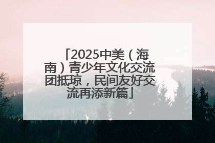 2025中美（海南）青少年文化交流团抵琼，民间友好交流再添新篇