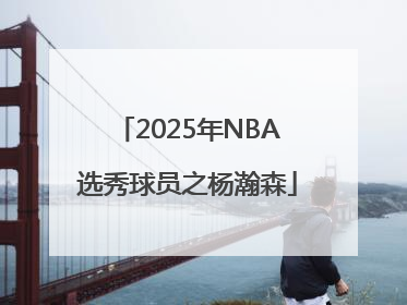 2025年NBA选秀球员之杨瀚森