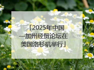 2025年中国—加州经贸论坛在美国洛杉矶举行