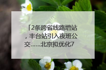 2条跨省线路增站，丰台站引入夜班公交……北京拟优化7条公交线！