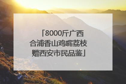 8000斤广西合浦香山鸡嘴荔枝赠西安市民品鉴