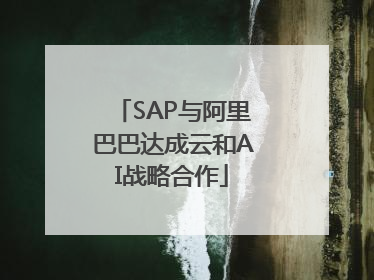 SAP与阿里巴巴达成云和AI战略合作